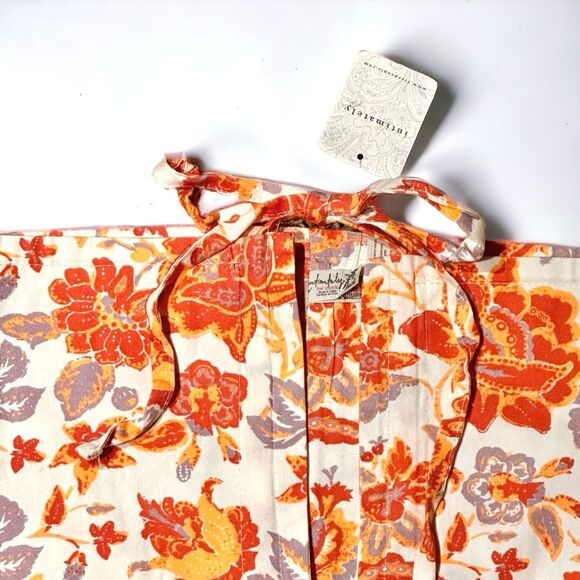 Free People Small convertable bandeau orange & white floral new with tags - Picture 13 of 14